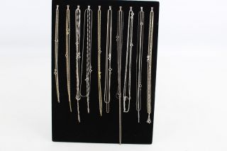 20 X.  925 Sterling Silver Mixed Styles Of Chain Necklaces (48g)
