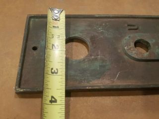 VINTAGE ELEVATOR SOLID BRASS CALL UP DOWN BOTTON PLAQUE Plate Cover Buzzer 6