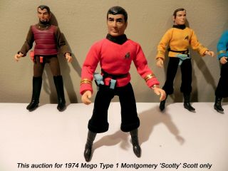 Vintage Star Trek Mego 1974 Scotty Loose Type 1 Body T1 Montgomery Scott Tos