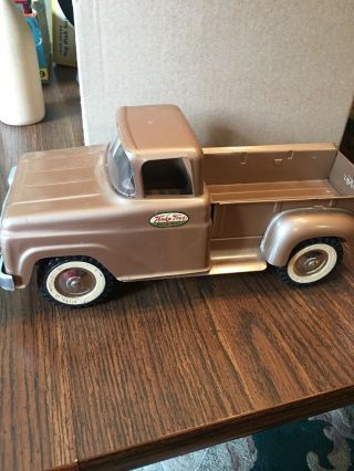 1958 - 61 Vintage Tonka Stepside Pick Up Truck Gold Metal Mound Minn Euc