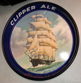13” Rare Vintage 1940s Clipper Ale Harvard Brewing Lowell Mass