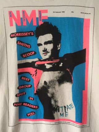 Vintage Morrissey 90s Nme Indie Britpop T Shirt Sz Xl The Smiths Joy Division
