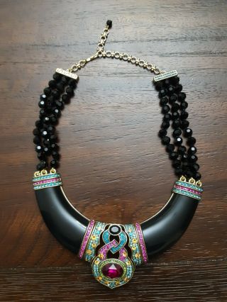 Vintage Spectacular Heidi Daus China Statement Necklace - Retail For $259.