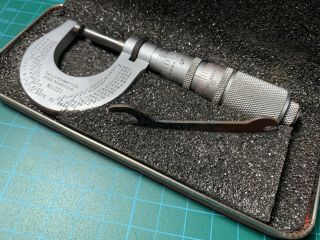 Vintage Starrett No.  221 Hi - Precision (. 0001 ") Outside Micrometer,  0 - 1 ",  W/box