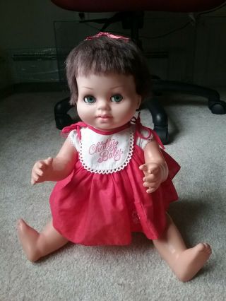 Chatty Cathy,  Brunette Chatty Baby Doll,  With Outfit,  soft face 2