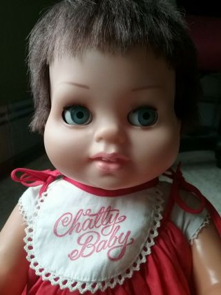 Chatty Cathy,  Brunette Chatty Baby Doll,  With Outfit,  soft face 5