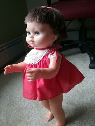 Chatty Cathy,  Brunette Chatty Baby Doll,  With Outfit,  soft face 7