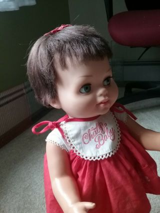 Chatty Cathy,  Brunette Chatty Baby Doll,  With Outfit,  soft face 8