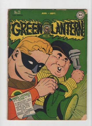 Green Lantern 21 Vintage Dc Comic Alan Scott Golden Age 10c