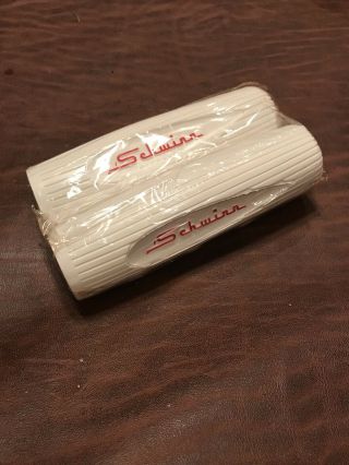 Vintage Schwinn Early Stingray White Chubby Grips W/red Script Nos