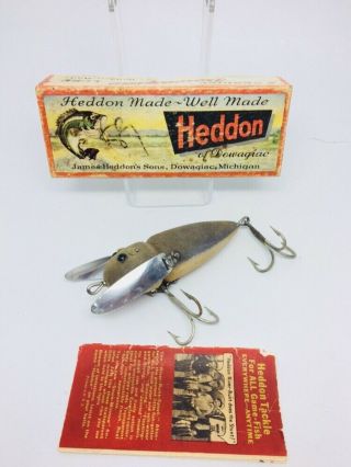 Vintage Rare Heddon Musky Crazy Crawler Antique Fishing Lure With Ears
