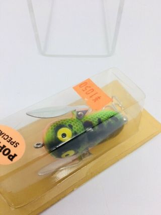 Vintage 1984 Heddon Tiny Crazy Crawler Fishing Lure Tough Color Popeye Special
