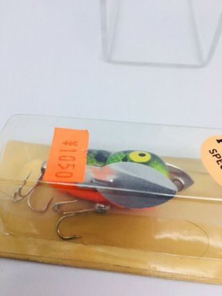 Vintage 1984 Heddon Tiny Crazy Crawler Fishing Lure TOUGH COLOR POPEYE SPECIAL 2