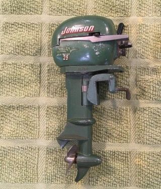 Vintage Johnson Seahorse 25 Outboard Toy Boat Motor