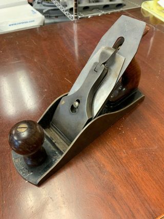 Vintage Stanley Bailey No.  4 1/2 Smooth Bottom Plane Early Type 11