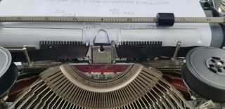 Vintage Olympia DeLuxe Portable Typewriter w/ Case. 2