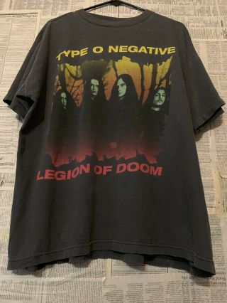 Vtg 90s Type O Negative Legion Of Doom Gothic Rock Metal T - Shirt