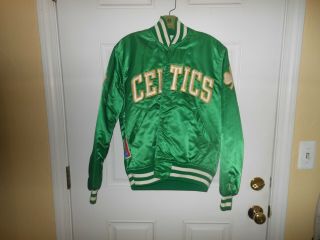 Late 1980’s Vintage Boston Celtics Nba Starter Bomber Satin Jacket Rare