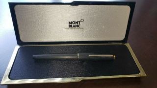 Montblanc Vintage Black Wood Grain With Gold Trim Fountain Pen 14k (f) Nib -