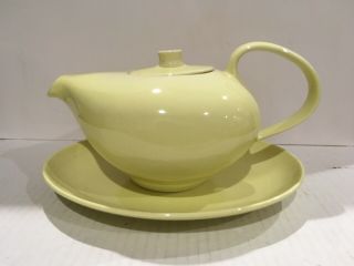 Vintage Russell Wright Yellow Iroquois Tea Pot And Platter
