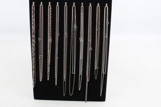 20 X.  925 Sterling Silver Singapore & Prince Of Wales Chain Necklaces (56g)