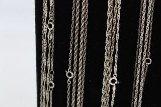 20 x.  925 STERLING SILVER Singapore & Prince Of Wales CHAIN NECKLACES (56g) 2