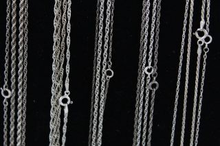 20 x.  925 STERLING SILVER Singapore & Prince Of Wales CHAIN NECKLACES (56g) 3