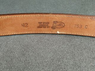 Vintage Mexico Sterling Silver Gold Ranger Style Belt Buckle Set W/ Leather Belt 7