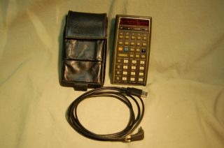 Vintage Hewlett - Packard Hp 67 Programmable Calculator W/ Power Adapter And Case