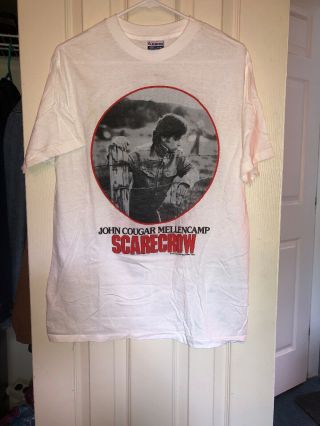 Vintage John Cougar Mellencamp Concert T Shirt Scarecrow Tour L - Xl