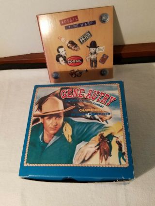 Vintage Fossil Gene Autry Wrist Watch Limited Edition 1995 Full Set Rare 2