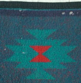 Rare Vintage Pendleton Beaver State Purple Green Turquoise Black 66x90 Blanket 5