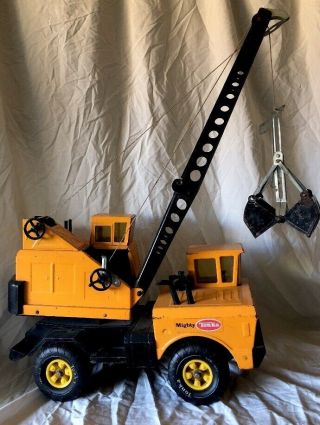 Rare Vintage Tonka Crane Mr - 970 Orange Hard To Find 1970s