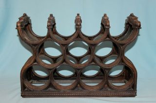 Vintage Wine Bottle Rack Holder Wood Look Hard Plastic 60 