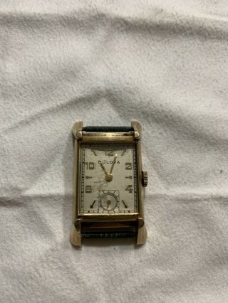 2 Vintage Watches - Bulova Art Deco Running 21j 7ak And Elgin