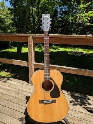 Vintage Yamaha Sj - 180 Acoustic Guitar.  Plays / Sounds Great.  With Case