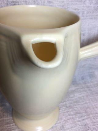 Rare Vintage Fiesta Ware Demitasse Coffee Pot Ivory 1936 - 1942 No Lid 2