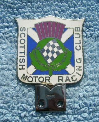 Vintage 1950s Scottish Motor Racing Club Car Badge - Old By Simpson Rare