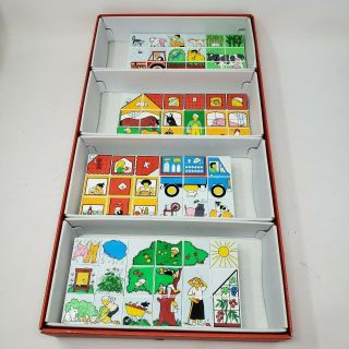 Vintage Lego Duplo Farm Scene Mosaics Set 9220 Educational Barnyard Puzzle 1989 3