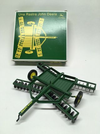 Vtg Sigomec John Deere 1/16 Die Cast Rwa Disk Harrow Argentina Farm Toy Nib