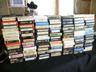 105 Vintage Rock & Roll 8 Track Tapes,  Hendrix,  Jethro Tull,  Iron Butterfly Etc.
