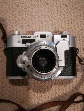 Vintage 1940 ' s Kodak 35 Point & Shoot Film Camera with Case 2