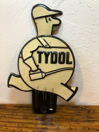 Tydol License Plate Topper - Veedol Vintage Gas Oil Sign