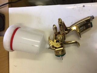 SATA JET 3000 HVLP DIGITAL PAINT SPRAY GUN,  GOLD COLOURED,  VERY RARE 2