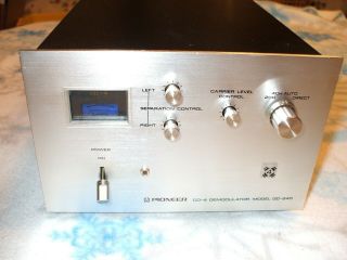 Vintage Pioneer Qd - 240 Cd - 4 Demodulator Silver Face 1970 