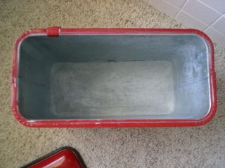 VINTAGE COCA COLA PROGRESS REFRIGERATOR CO EMBOSSED METAL COOLER W/ TRAY OPENER 6