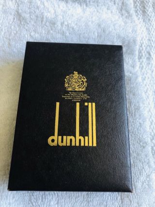 Vintage Dunhill Lighter 24163 Gold Plated W/ Box And Paper