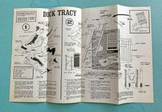 VINTAGE Aurora Dick Tracy 818 plastic model kit 1968 unassembled 100 complete 7