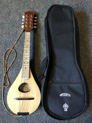 Weber Sweet Pea Travel Mandolin,  Gig Bag Rare Out Of Production Sound To Earth