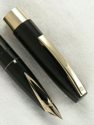 Vintage Black 1960s Sheaffer Imperial Touchdown Filler Fountain Pen Restored